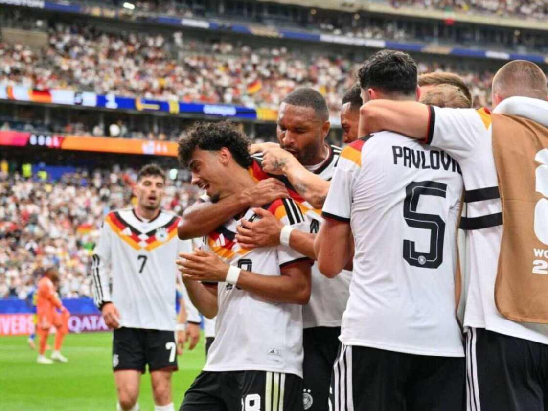 Alemania celebra un gol en su partido contra Curazao en el Mundial 2026