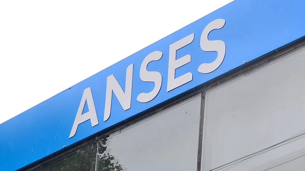 Logo de ANSES con fondo azul