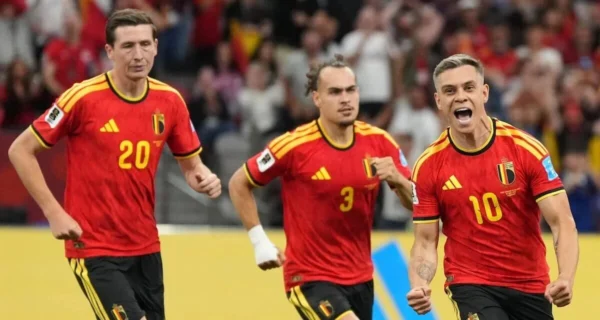 Jugadores de Bélgica celebran un gol en el Mundial 2026