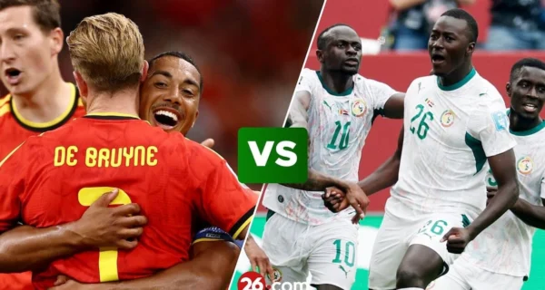 Partido entre Bélgica y Senegal en el Mundial 2026
