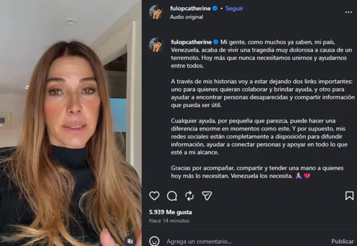 Catherine Fulop expresa su solidaridad tras los devastadores terremotos en Venezuela