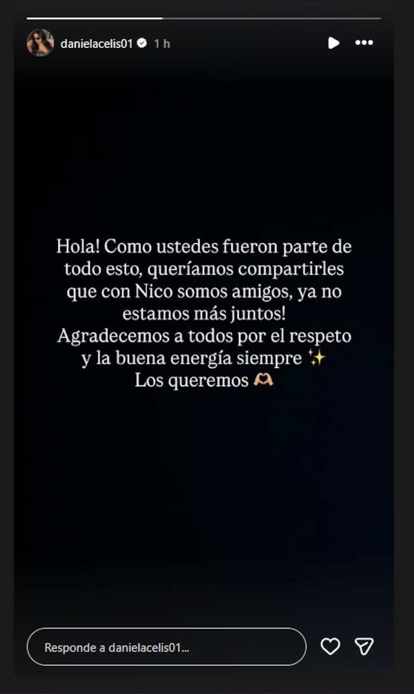 Daniela Celis anuncia su separación de Nick Sicaro tras dos meses de relación pública