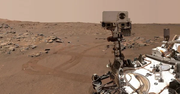 El rover Perseverance en la superficie de Marte