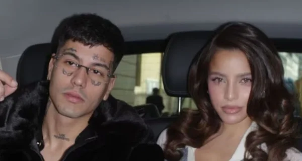 Emilia Mernes y Duki celebrando su cumpleaños