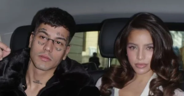 Emilia Mernes y Duki celebrando su cumpleaños