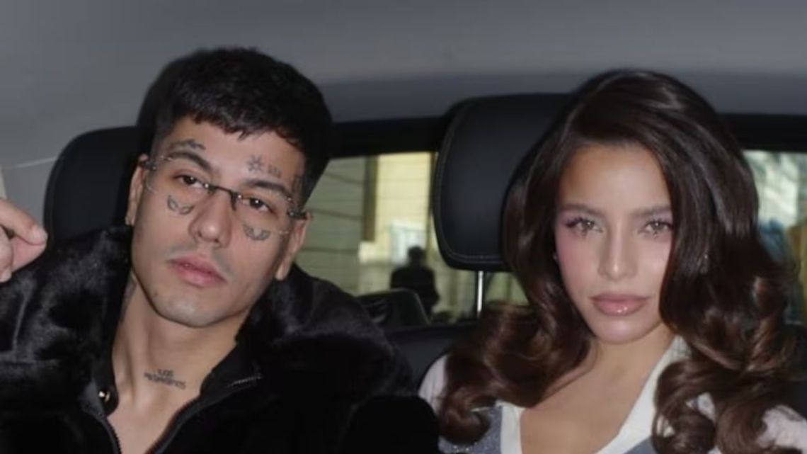 Emilia Mernes y Duki celebrando su cumpleaños