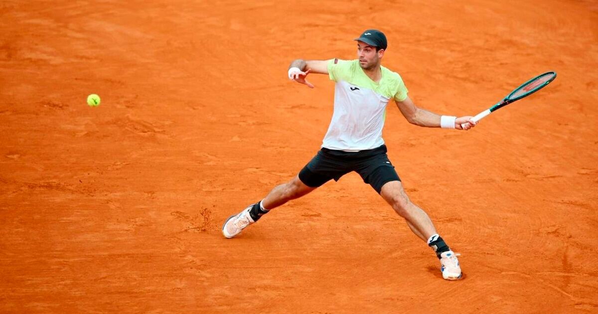 Facundo Díaz Acosta durante un partido en el Challenger de Poznan