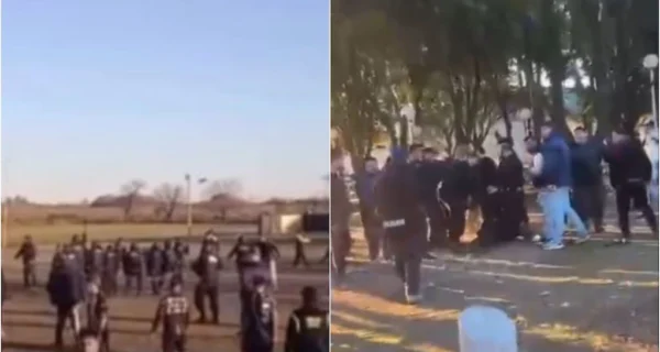 Lugar del incidente donde fue agredido el policía durante un partido de fútbol en Santa Fe