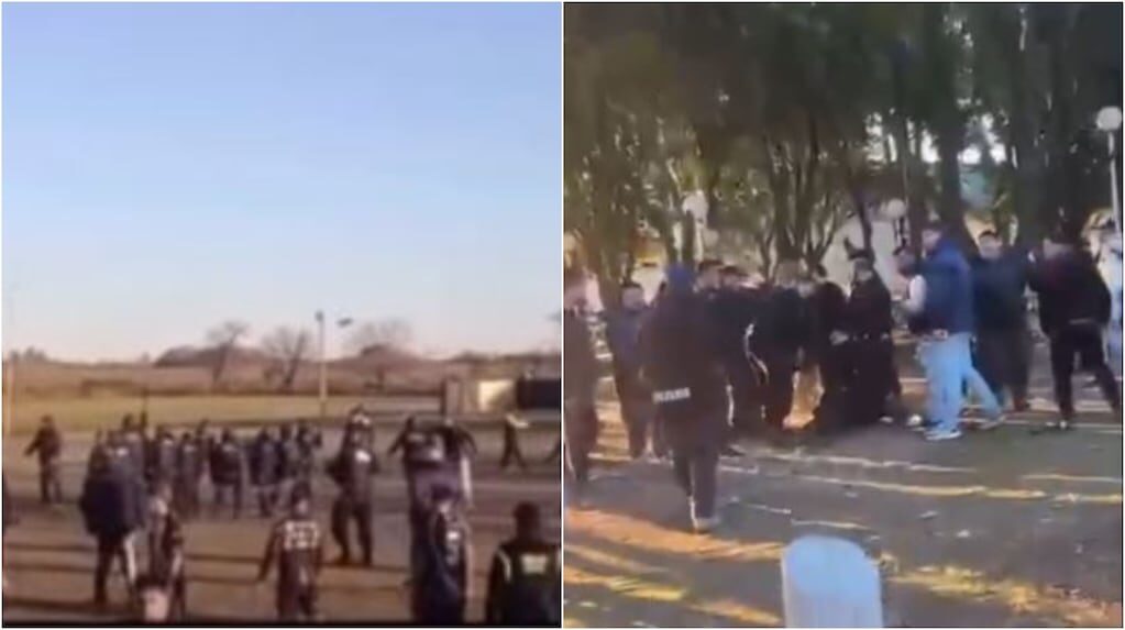 Lugar del incidente donde fue agredido el policía durante un partido de fútbol en Santa Fe