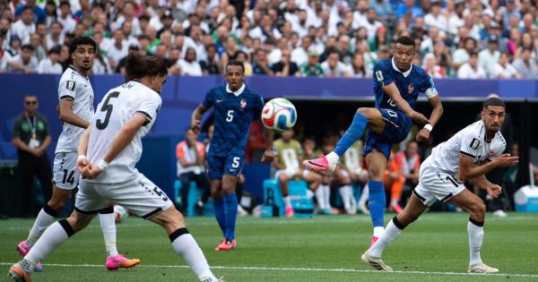 Kylian Mbappé celebra un gol durante el partido entre Francia e Irak en el Mundial 2026