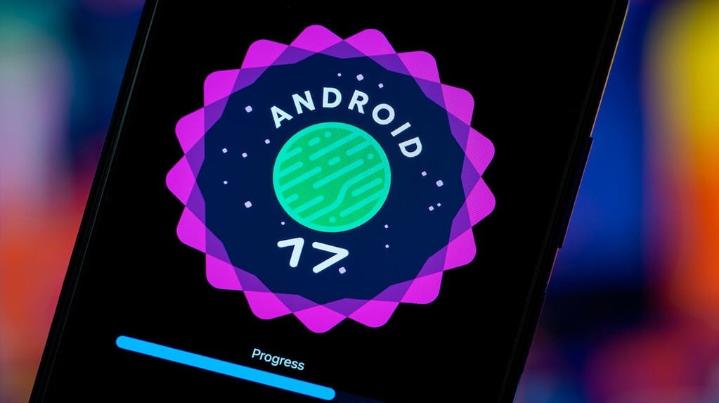 Actualización de Android 17 en un smartphone