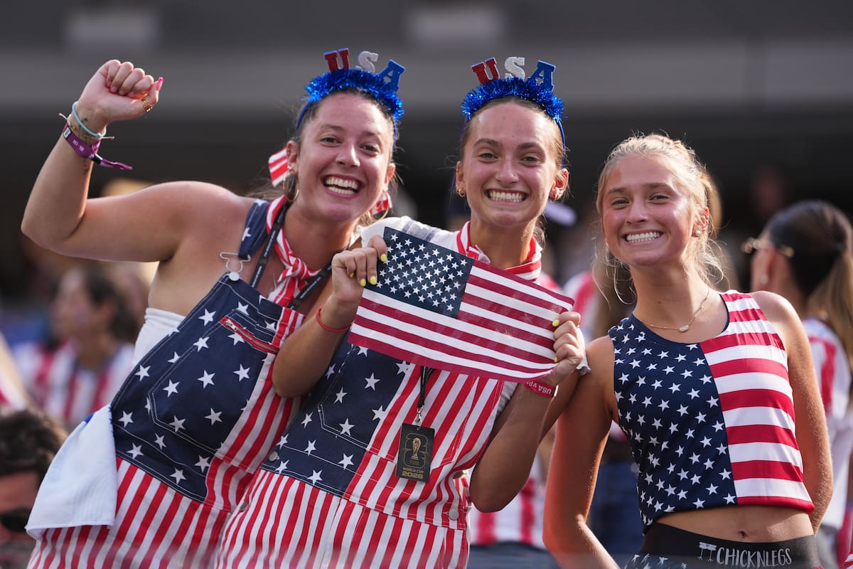 Celebración de la selección de Estados Unidos tras su victoria sobre Paraguay