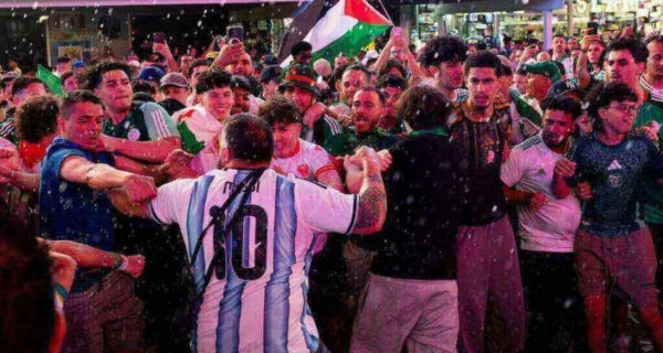 Incidentes entre hinchas en Times Square antes del Mundial 2026