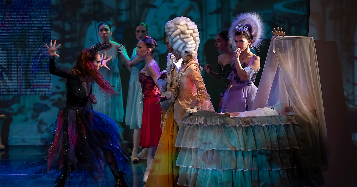 Póster de La bella durmiente presentado por el Buenos Aires Ballet Juvenil en el Centro Cultural Konex