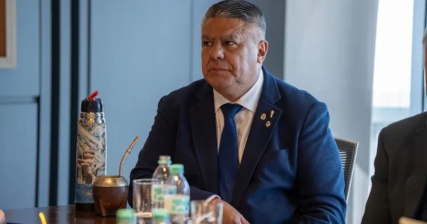 Claudio Tapia en una conferencia de prensa sobre la AFA