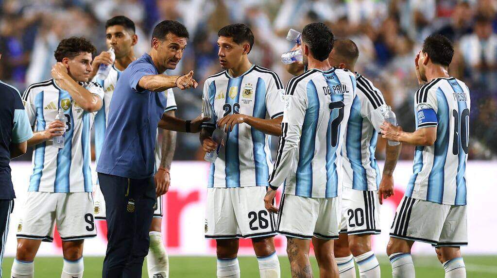 La Selección argentina celebra su victoria en el Mundial 2026