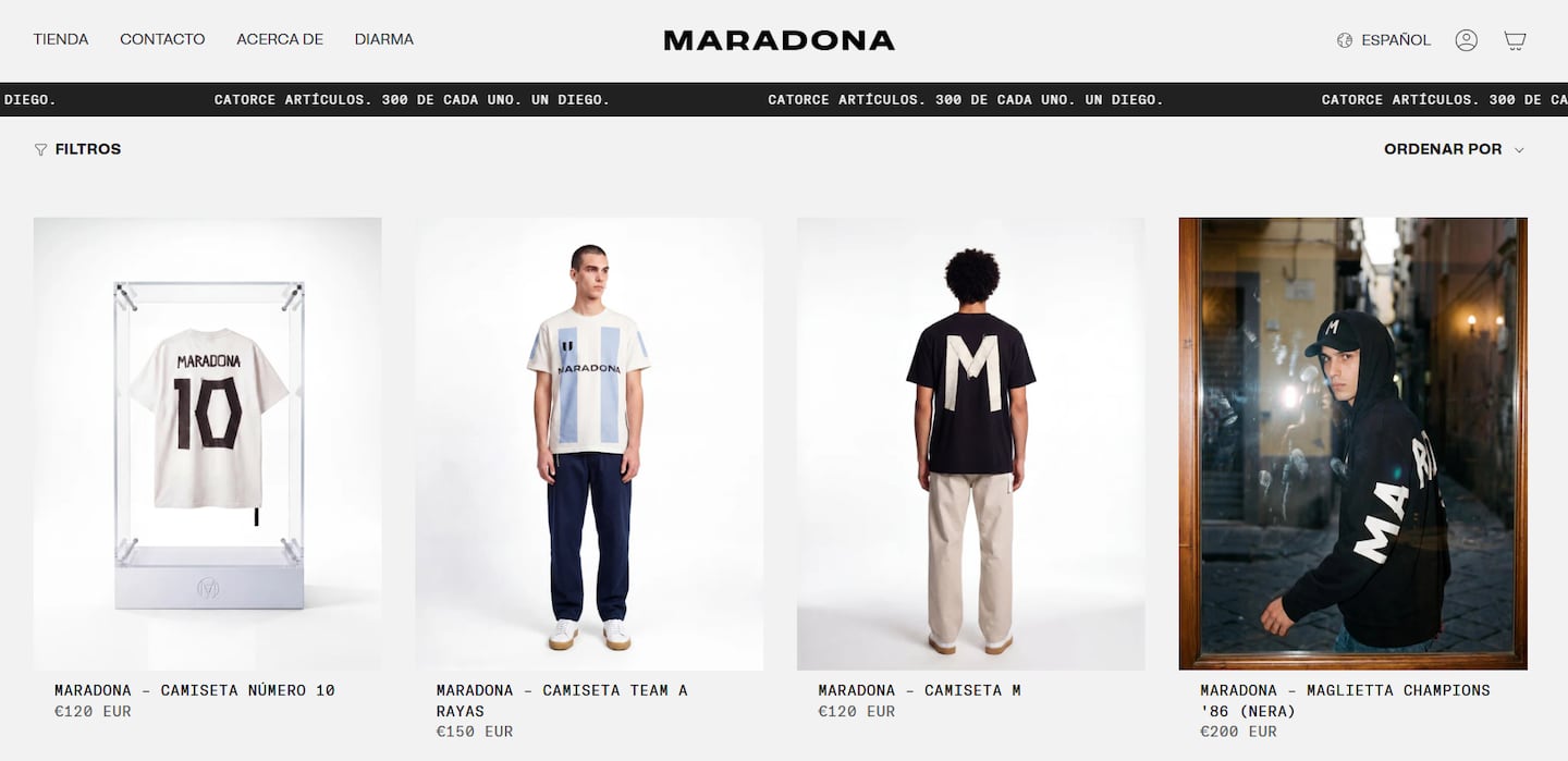 Lanzan la primera marca de moda oficial de Diego Maradona con el aval de su familia
