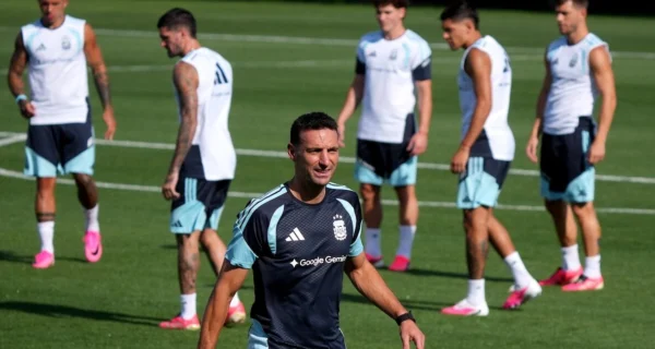 Entrenamiento de la selección argentina en Kansas City antes del partido contra Cabo Verde