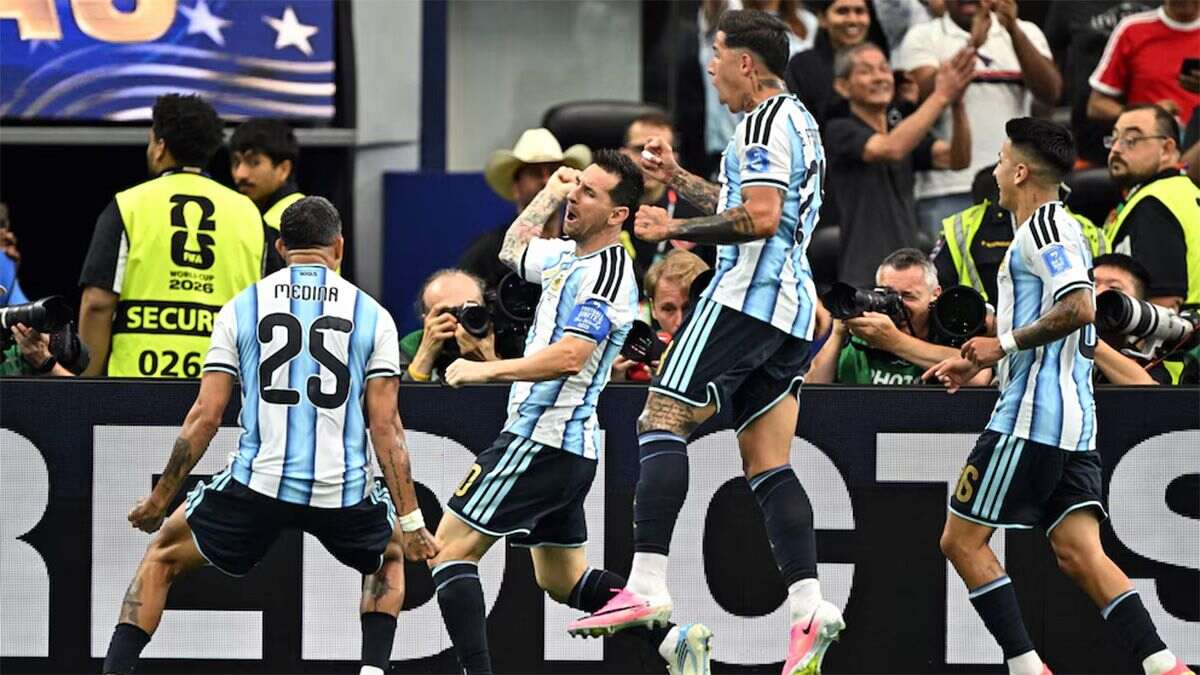 Lionel Messi celebra un gol durante el partido entre Argentina y Austria en el Mundial 2026
