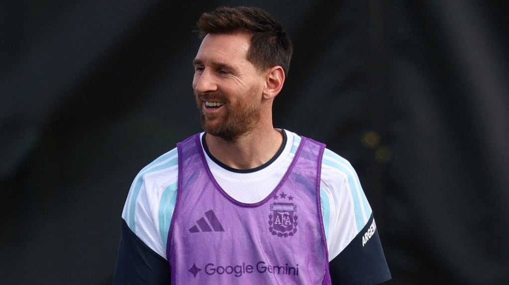 Lionel Messi durante un partido de la selección argentina en el Mundial