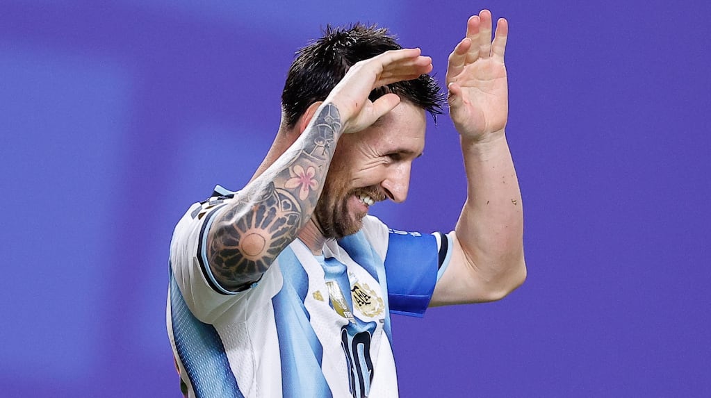 Lionel Messi celebra su hat-trick en el Mundial 2026