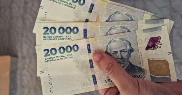 Gráfico de aumento salarial en Argentina