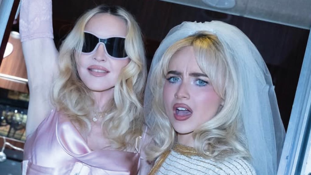 Madonna y Sabrina Carpenter en el video de Bring Your Love