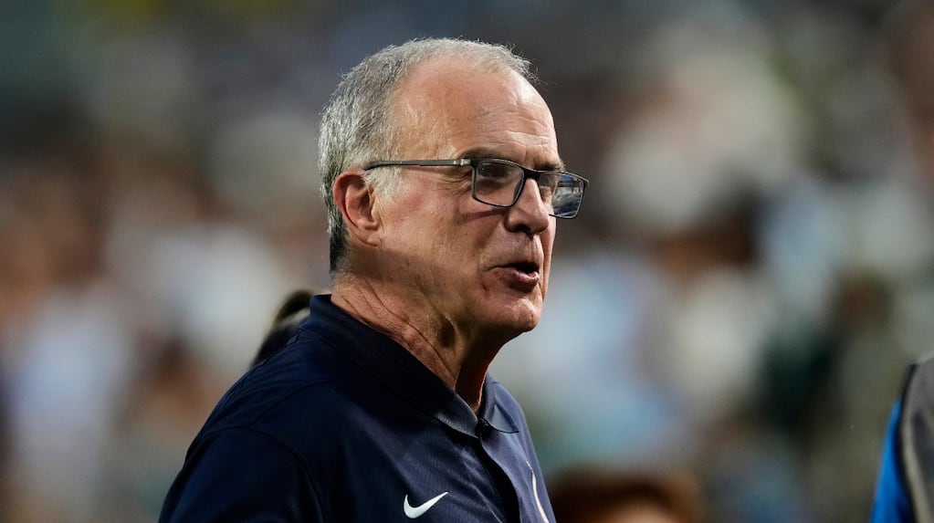 Marcelo Bielsa durante la conferencia de prensa tras el partido