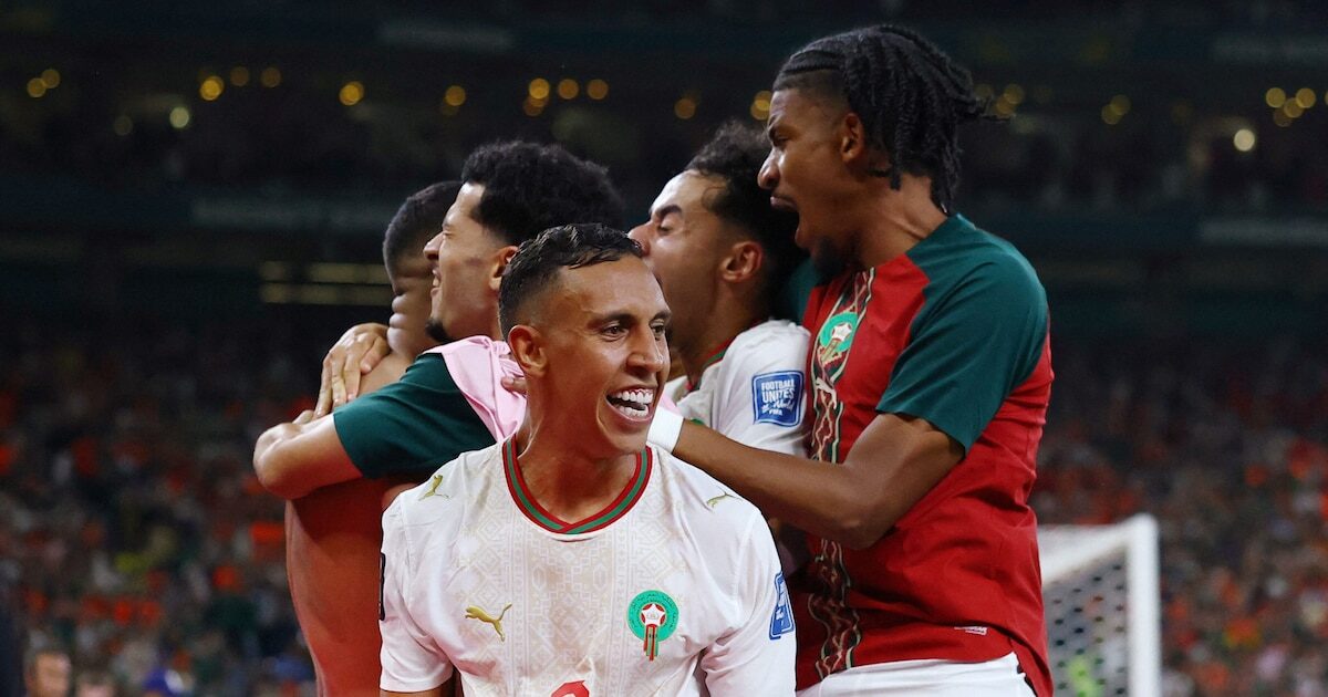 Marruecos celebra su victoria en la tanda de penales contra Países Bajos en el Mundial 2026