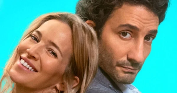 Escena de la película Matrimillas con Juan Minujín y Luisana Lopilato