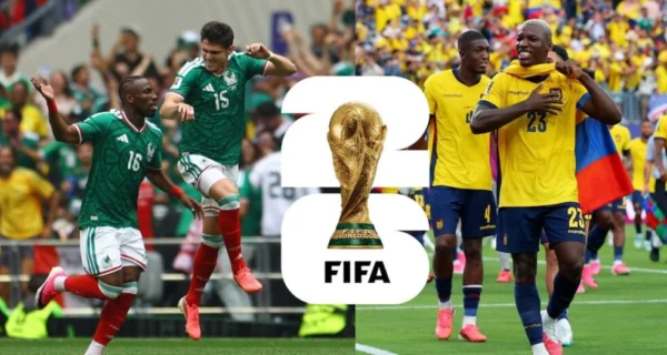 Jugadores de México y Ecuador en acción durante el Mundial 2026