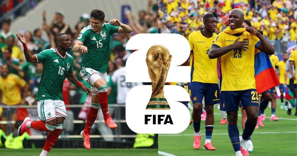 Jugadores de México y Ecuador en acción durante el Mundial 2026