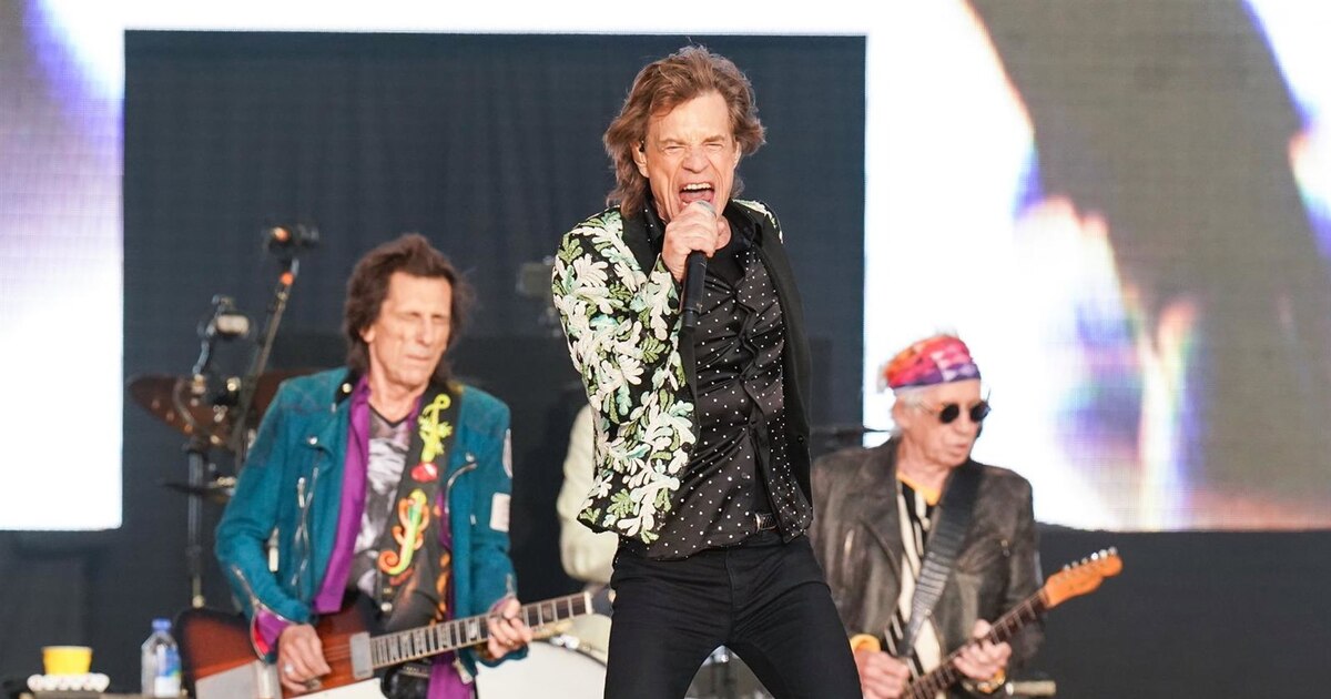 Mick Jagger durante una presentación de los Rolling Stones