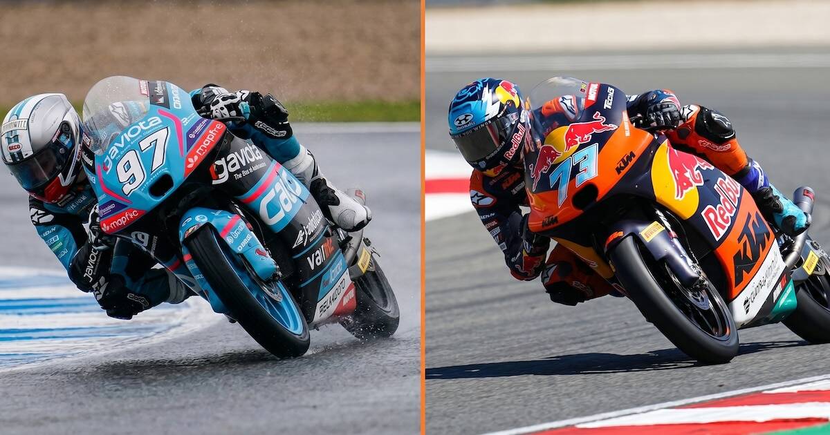 Marco Morelli y Valentín Perrone en el Moto3 de República Checa