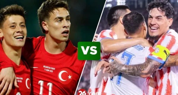 Partido Mundial 2026 entre Turquía y Paraguay