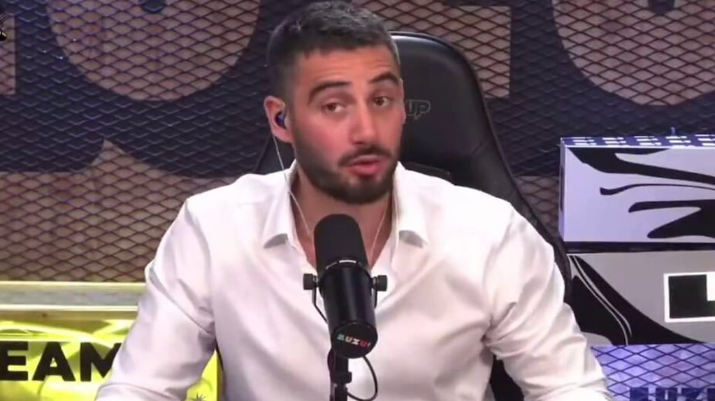 Nicolás Occhiato en un programa de televisión