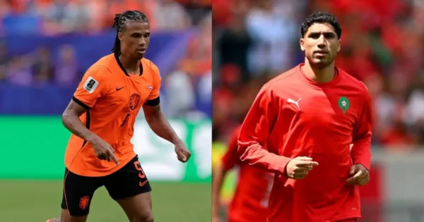 Jugadores de Países Bajos y Marruecos en un partido del Mundial 2026