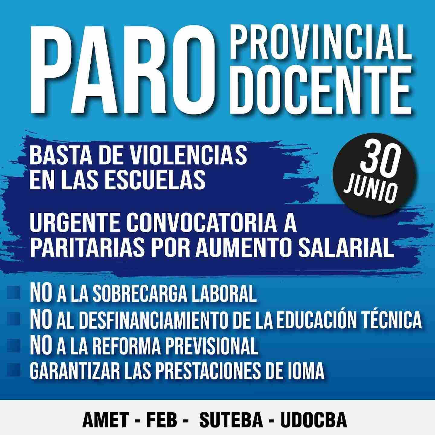 Paro docente en Buenos Aires: gremios exigen paritarias urgentes a Kicillof