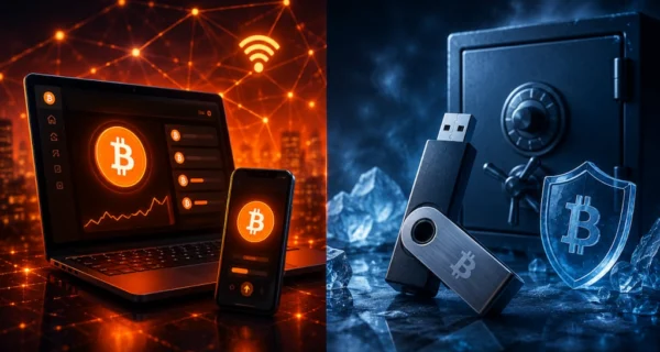 Billetera cripto fría y caliente