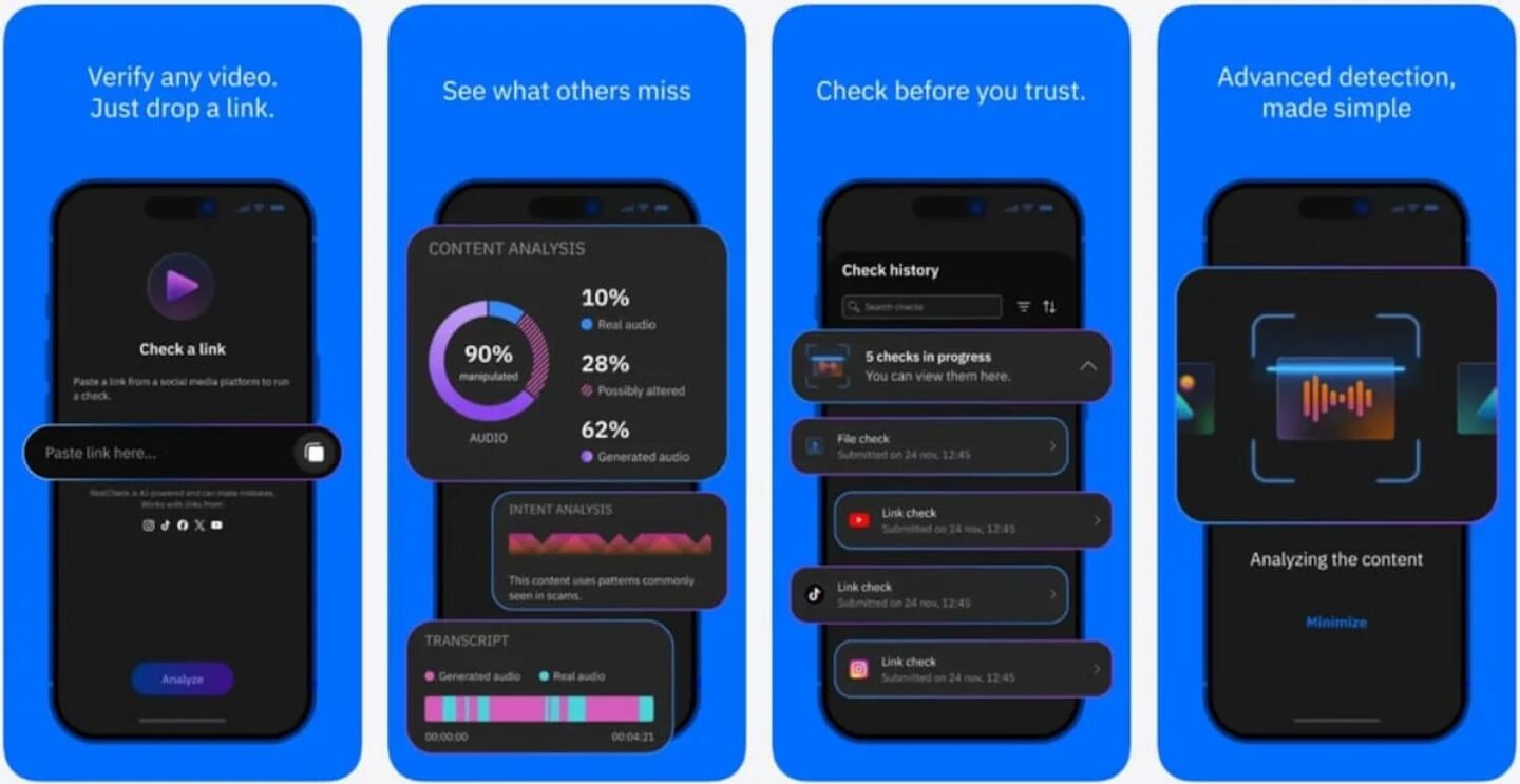 RealCheck: la app que detecta deepfakes y previene estafas en línea