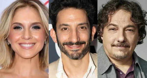 Escena de la película Recreo con Carla Peterson, Juan Minujín y Fernán Mirás