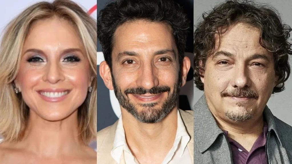 Escena de la película Recreo con Carla Peterson, Juan Minujín y Fernán Mirás