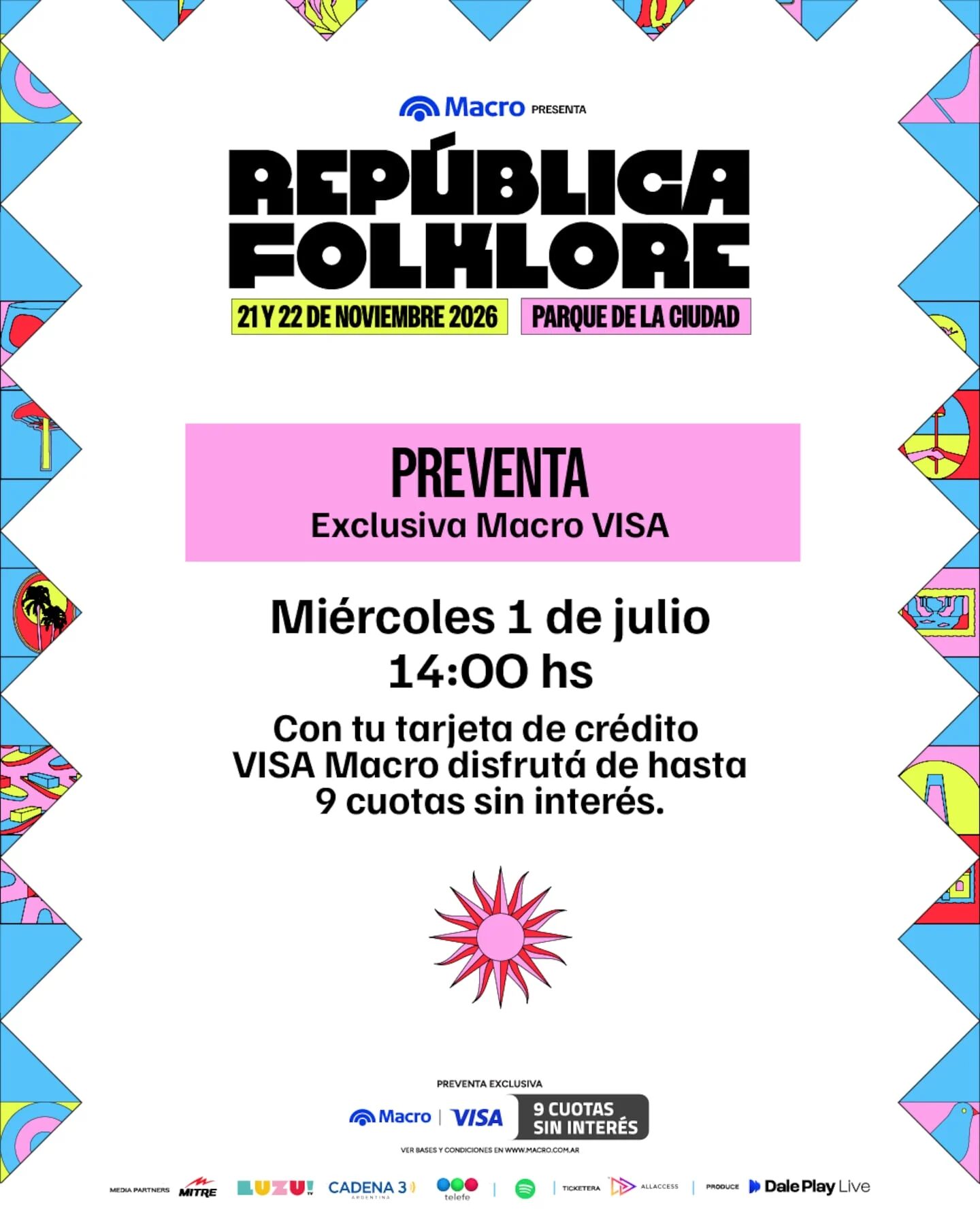 República Folklore 2026: Abel Pintos, Soledad, Chaqueño Palavecino y Cazzu lideran la grilla del festival