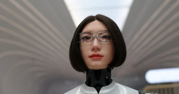 Robot humanoide en un aula