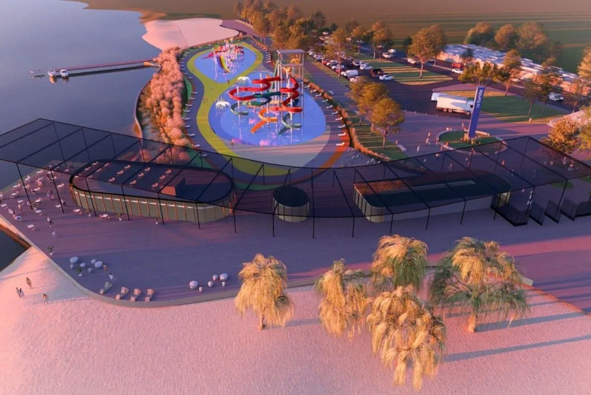 Rosario dará vida a uno de los parques acuáticos más grandes de Argentina con playa pública