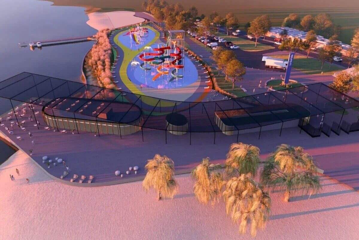 Rosario dará vida a uno de los parques acuáticos más grandes de Argentina con playa pública