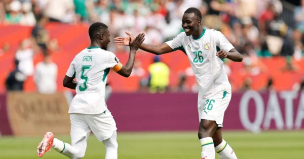 Senegal celebra un gol en el partido contra Irak en el Mundial 2026