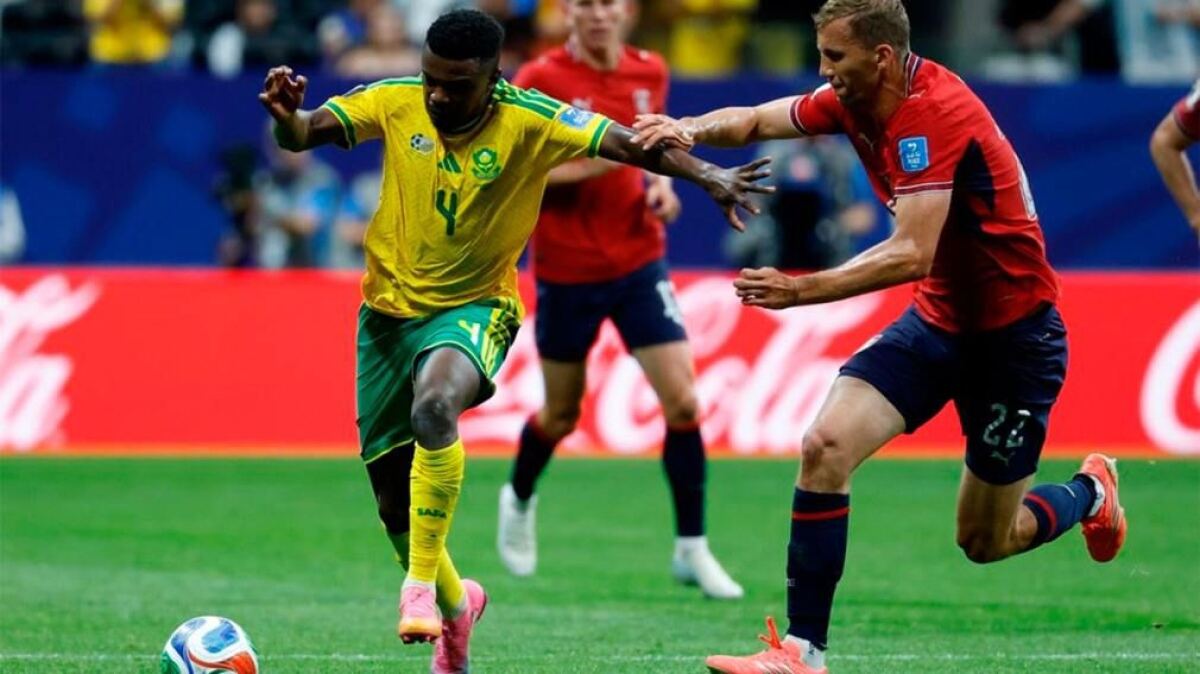 Momento del partido entre Sudáfrica y República Checa en el Mundial 2026