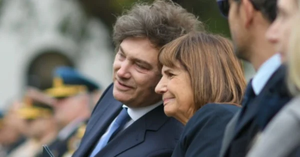 Patricia Bullrich y Javier Milei en el Congreso
