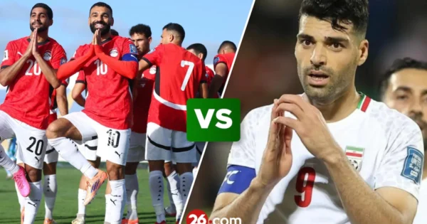 Partido entre Egipto e Irán en el Mundial 2026